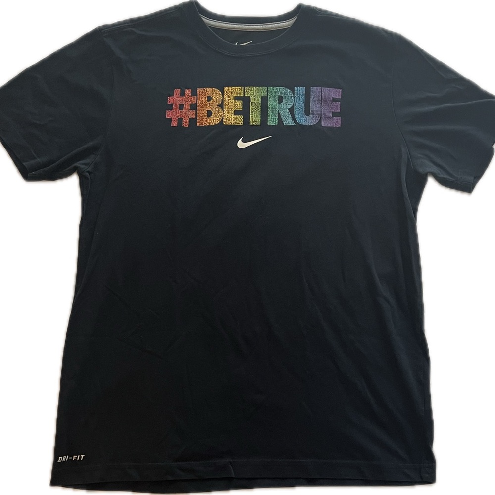 Nike Black Short Sleeve Tee with #BETRUE Design